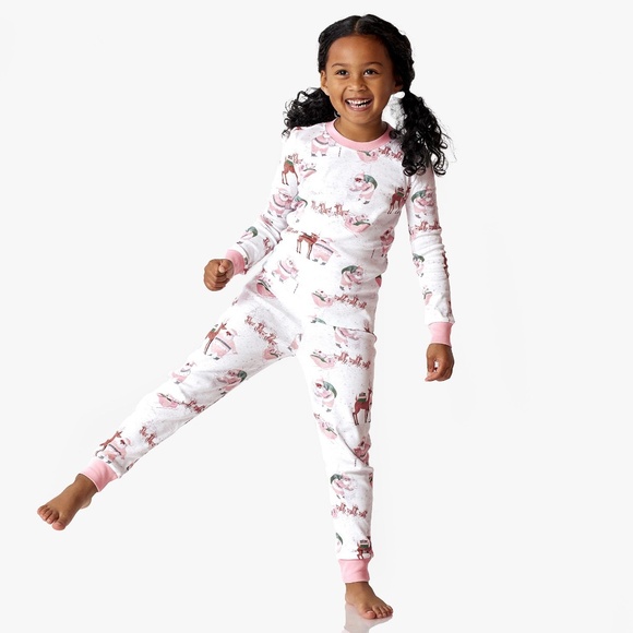 Blush Heritage Santa Organic Cotton Pajama Set - PBK - Picture 1 of 7